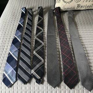 Michael Kors Men's Tie Collection - Navy, Black, and Gray 6 in total